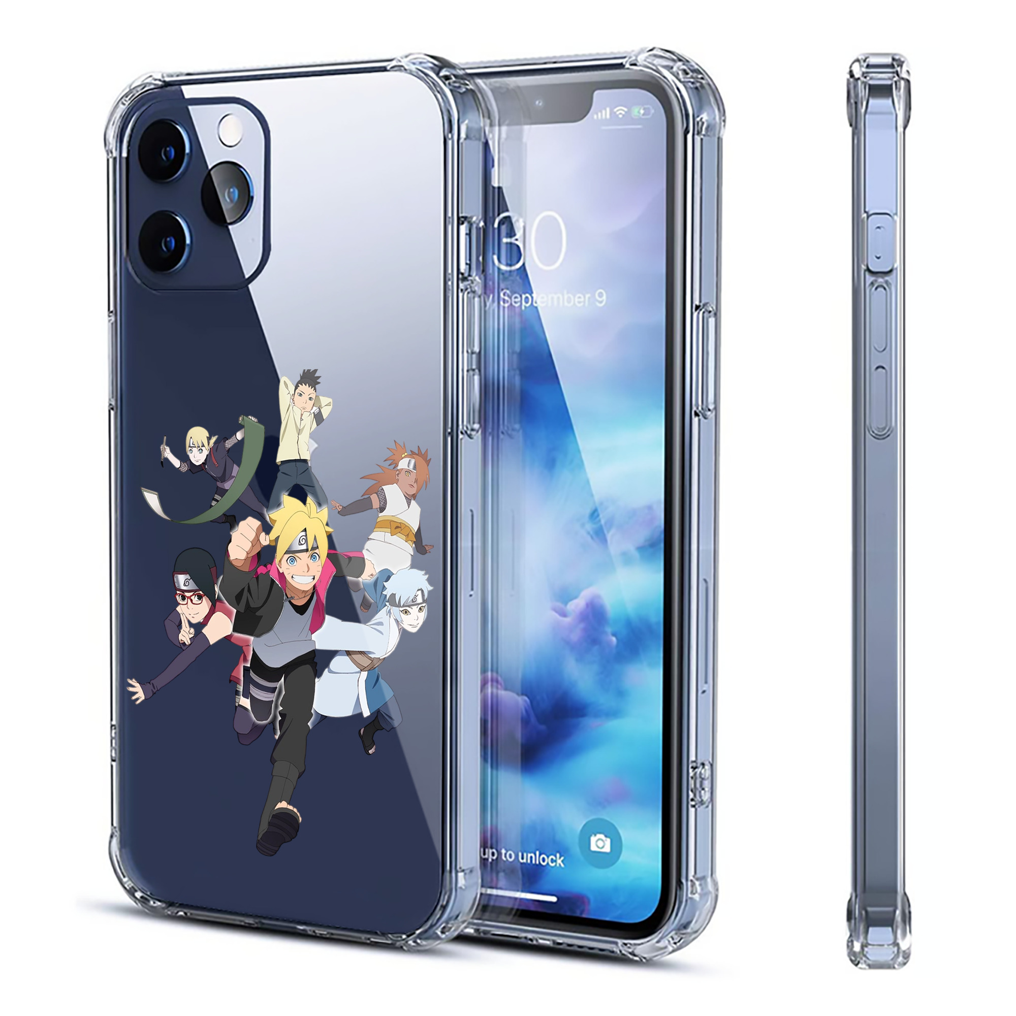 （画像用） NARUTO -ナルト- うずまき ボルト Uzumaki Boruto 【iPhone 12シリーズ対応】透明スマホケース（クリアソフトケース）